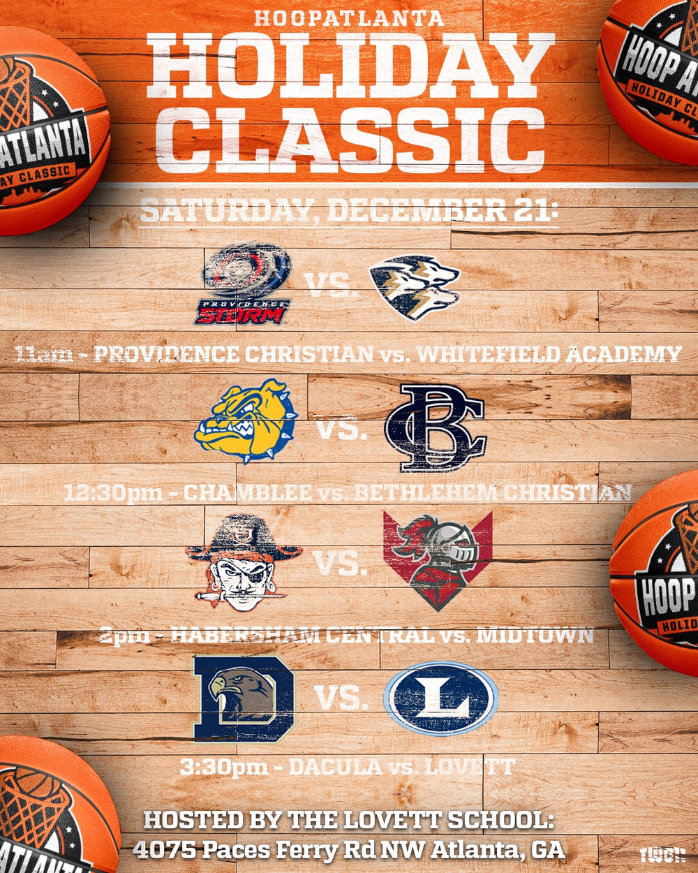 HoopAtlanta Holiday Classic schedule