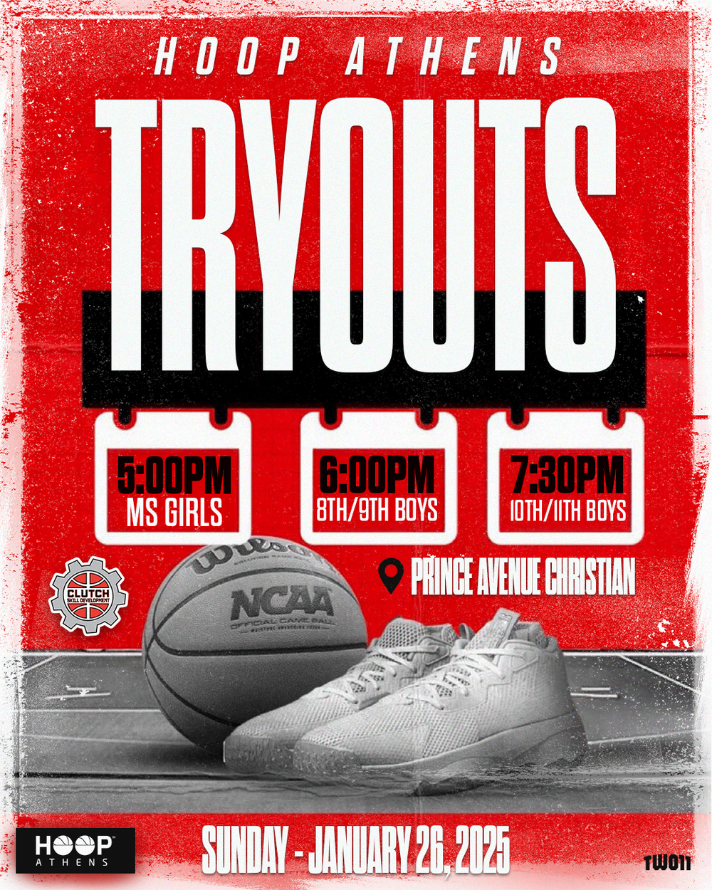 HoopAthens tryouts graphic